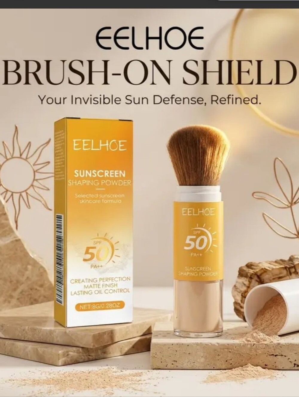 EELHOE SPF 50 Brush-On Sunscreen Shaping Powder
